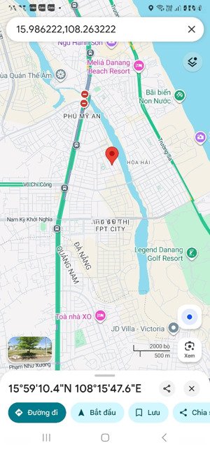 bán đất biển sơn thủy đường nguyễn cơ thạch. 125m2 giá 8 tỷ 450