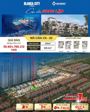 căn c620 villa song lập 200m2 - xẻ khe ngay trục đường 27m hướng đông nam view sun world vip 36 tỷ