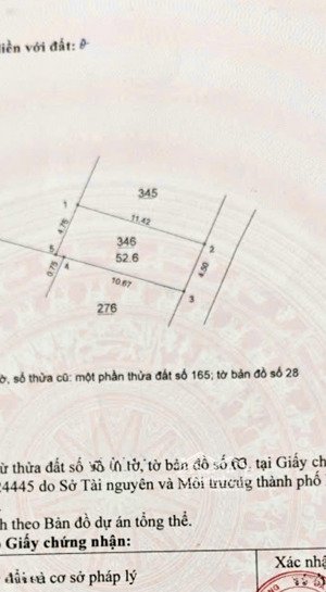 nhỉnh 7 tỷ! bán gấp lô đất 52.6m2 ngay kđt văn khê, la khê - mặt tiền 4.5m ngõ thông chỉ 30m ôtô đỗ