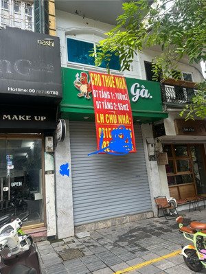 cho thuê mbkd nhà mặt phố lò đúc, dt: t1: 110m2, t2: 65m2, mt 3,5m; giá thuê 40tr