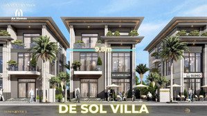 bán biệt thự de sol villa 445m2 ngay trung tâm thành phố mới , gần hồ điều hoà 75ha, giá 45tr/m2.