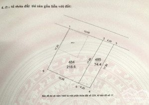 bán đất: 74.4m2. sổ đỏ chính chủ tại quận long biên