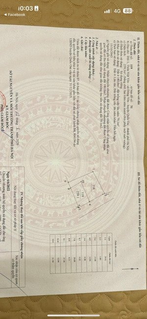 đất hiếm (hót)sát đường đh 09 dt 259,1m (đất ở 180m)mt12m,s 21,59m giá chỉ 6,22tỷ đông yên qoai hn