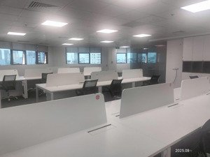 cho thuê vp sẵn nội thất 60 người, 4 phòng chức năng ... 300m2 -- 100 triệu