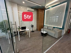 cho thuê văn phòng tầng trệt kdt vạn phúc city giá 5tr có máy lạnh, ngăn kính