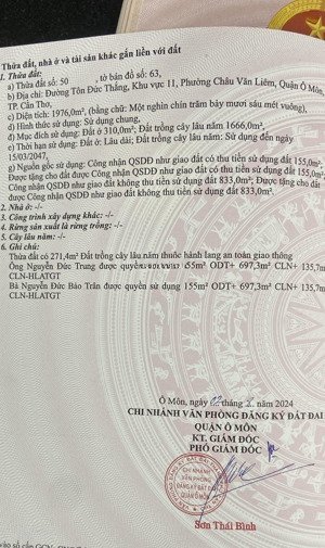 bán nhà mặt phố tại quốc lộ 91, châu văn liêm, ô môn, cần thơ, giá 22 tỷ, 1976 m2, đẹp, uy tín