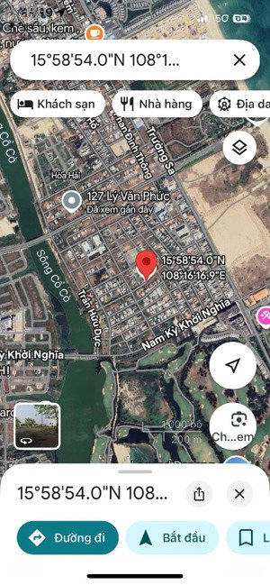 chính chủ bán đất mặt tiền đường tân trà đà nẵng, sát biển, cư dân đông đúc