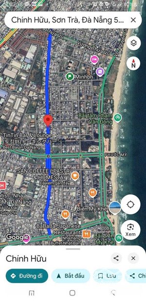 bán lô 2 mặt tiền chính hữu nối dài, quận sơn trà- 389m2 giá 33,5 tỷ