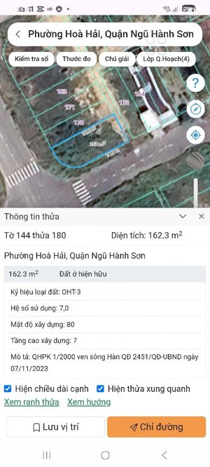 lô góc 2 mặt tiền đường bùi quốc khái với đông hải 16