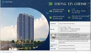 bán căn hộ chung cư 108,6m2, tại bluegem tower, tứ hiệp, hà nội, giá siêu hời chỉ 60tr/m2