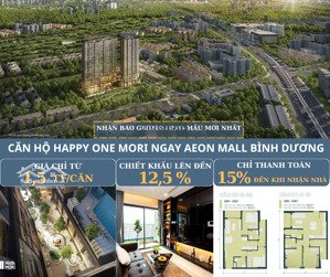căn hộ happy one mori - cạnh sân gofl từ 1,5 tỷ/căn, chiết khấu đến 12.5% - chỉ tt 15% đến nhận nhà