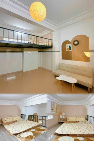 phòng đẹp full nội thất (có gác) 35m2, hẻm xe tải 5m - 50m ra mặt tiền đường quang trung