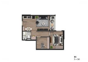 bán gấp căn hộ 2pn, 2wc 56,1 m2 tại hausman premium, đại mỗ, nam từ liêm, 6,5 tỷ ful vat, nội thất