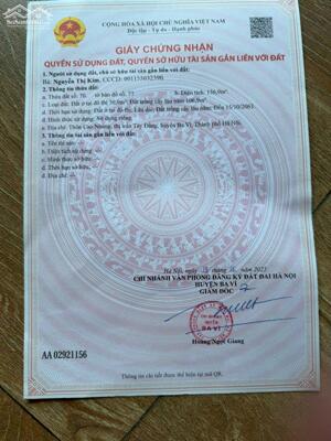 CHÍNH CHỦ BÁN ĐẤT SẴN SỔ GIÁ TỐT NHẤT KHU VỰC TÂY ĐẰNG- BA VÌ