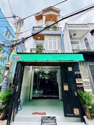 nhà đẹp 4x15m.xây 3 lầu hẻm ô tô tận nhà đường ht35 phường hiệp thành.q12.lh 