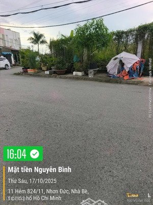 bán lô đất góc 2 mặt tiền 182,2m kdc đường 12m lê thị tám- nguyễn bình nhà bè tp.hcm