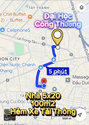 nhà 5x20, 100m2, hẻm xe tải thông, lê đình thám, gần đh công thương, siêu thị aeon tân phú