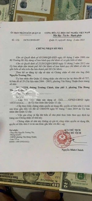 bán đất đẹp shr 5x18m - phường tân hưng thuận, q12 sát trường chinh, đht05 vị trí: hẻm 6m, khu