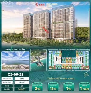 Căn hộ 3 phòng ngủ, tầng 9, diện tích 79m2 view ôm trọn vịnh Hạ Long – dễ khai thác & thanh khoản cao