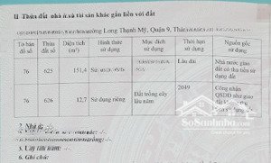 bán đất thổ cư 328m2 (11x29) mặt tiền đường 23 gần vinhome grand park