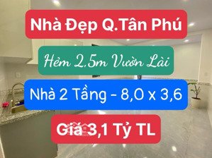 nhà 2 tầng 2pn hẻm 2,5m vườn lài giá 3,1 tỷ tl . vũ lộc phát 