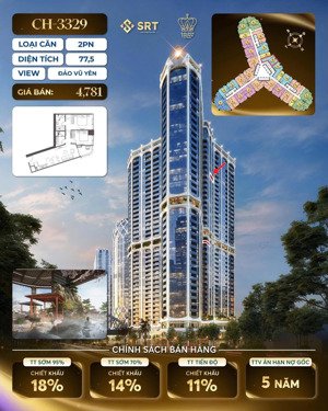 bán cc tại golden crown hải phòng, 4,78 tỷ, 77,5m2, hàng hot bao đẹp