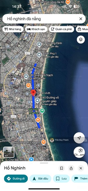 bán lô đất mặt tiền hồ nghinh cách biển mỹ khê chỉ 200 m