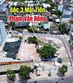 lô đất lớn 1300m2 3 mặt tiền phạm văn đồng, hiệp bình chánh, thủ đức gần gigamall chỉ 170 tỷ