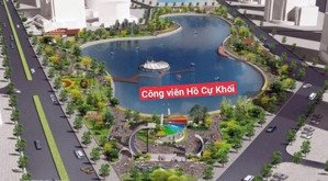 chính chủ bán lô đất mặt hồ đường 25 mét khu đấu giá cự khối long biên