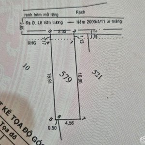 bán đất rẻ 5,05*18m, hẻm xe hơi, 3 tỷ, lê văn lương nhà bè, shr, hỗ trợ vay nh