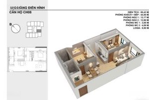 bán cc viễn đông star, giáp nhị, thịnh liệt, hoàng mai, hà nội, 59 triệu/m2, 86m2