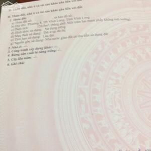 BÁN NỀN ĐẸP KHU VƯỢT LŨ PHƯỜNG 8 NAY LÀ PHƯỜNG TÂN HẠNH, VĨNH LONG