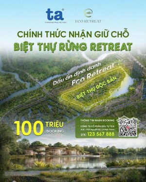 nhận booking biệt thự rừng, sản phẩm cao cấp nhất ecopark