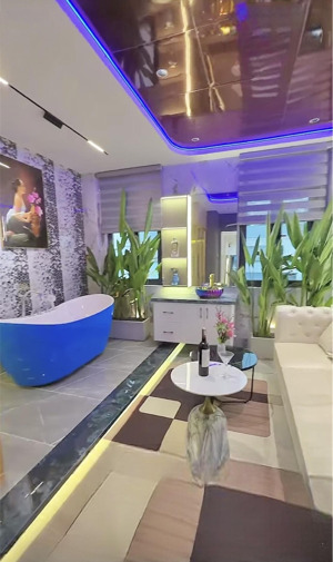 nhà 4x19, 6t, 6phòng, gara oto, thang máy, phòng xông hơi, karaoke, lê văn thọ, gần cv làng hoa