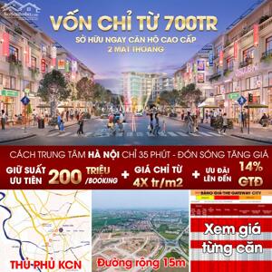 CĂN NGOẠI GIAO dự án The Gateway City. GIÁ 4X TRIỆU/M2 Đón sóng công nghiệp x2x3