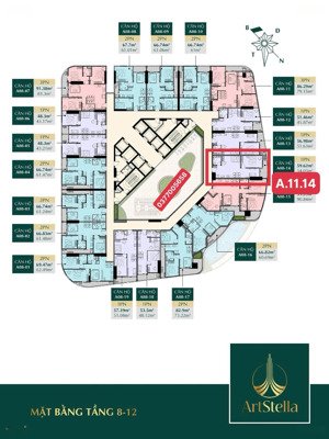 suất nội bộ giá tốt artstella căn 2pn tầng 11 hướng đông nam mua trực tiếp cđt được ck 15tr và 1,5%