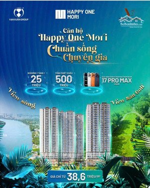 bán ch happy one mori 55m2, 38,6 triệu/m2, lái thiêu, đối diện aeon mall, kcn vsip 1