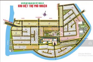 hàng hiếm ! bán nền biệt thự mặt tiền view sông 305 m2 kdc phú nhuận chỉ 98tr/m2 - cạnh global city