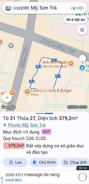 cho thuê lô góc nguyễn công trứ , sơn trà gần biển mỹ khê , đà nẵng