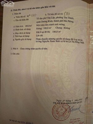 Bán đất Tân Thành - Dương Kinh - Hải Phòng