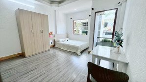 cho thuê studio ban công quận 4, thang máy, full nội thất, mặt tiền khánh hội gần bến vân đồn