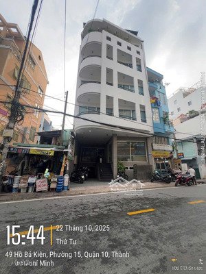 tòa nhà mặt tiền hồ bá kiện p. 15 quận 10, dt: 9.5x21m, hầm 6 tầng, hđt: 150tr, giá: 38tỷ