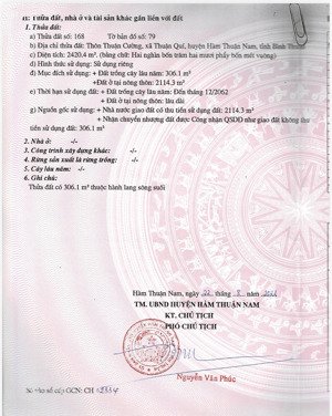 chính chủ bán đất mặt tiền. cạnh ubnd xã thuận quý.