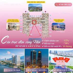 hot - căn hộ 2 ngủ duy nhất view sông hàn - đầu tư cho thuê tốt