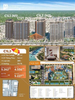 duy nhất căn 2pn+ tầng cao-kính cong, 74,5m thông thủy giá chỉ 4,5tỷ masterise trinity dành cho nđt