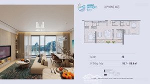 suất ngoại giao 3pn 117m2 chính biển căn hộ aria bay hạ long m8.42, chiết khấu 16% 