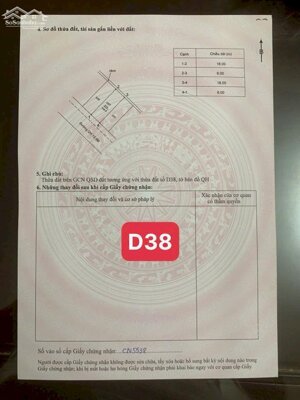 Bán lô C38 Đồng Hin, Lai Sơn, Vĩnh Yên. DT 108m2