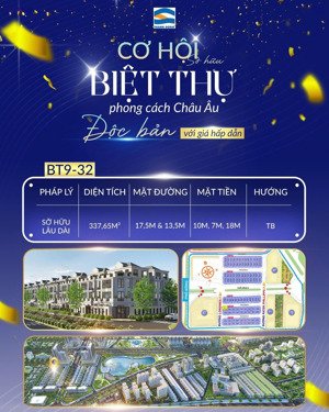 nhận booking lô biệt thự siêu đẹp tại khu đô thị thanh dong metropolis - lô bt9 - 15