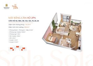 chính chú chuyển nhượng căn 2pn sola park g6 smart city, miễn trung gian, hỗ trợ vay lãi suất 0%