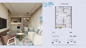 ngoại giao 1pn 49m2 căn m33.03 aria bay hạ long giá chỉ từ 4 tỷ 350 triệu hướng đông nam 